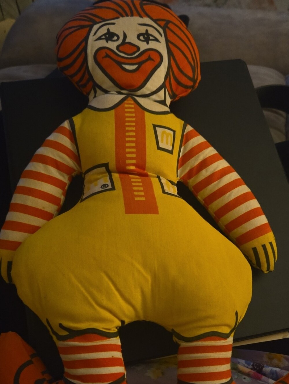 McDonald's Ronald McDonald Yellow & Red Striped Plush Doll